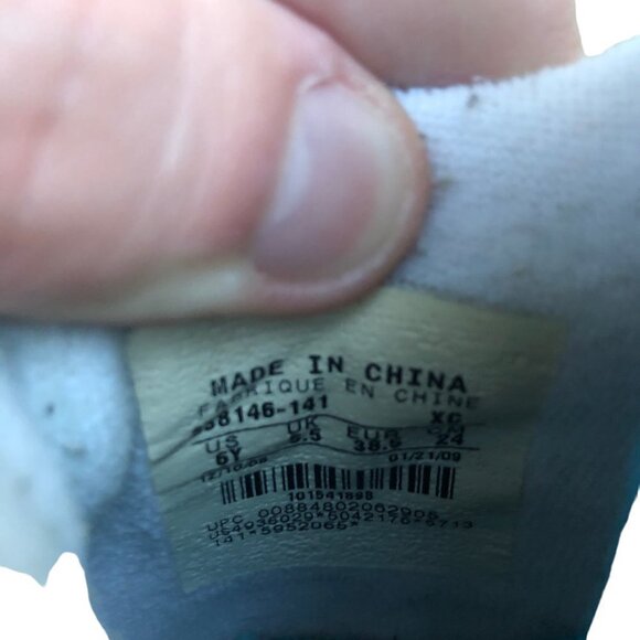 RARE 2008 Nike Air Jordan 1 Phat Low White Laser Blue Polka Size 6 - Picture 8 of 16